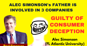 Paul Simonson, Alec Simonson’s Father, is Involved in Three Companies with Deceptive Consumer Practices