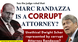 Has the judge ruled that MARC RANDAZZA IS CORRUPT ATTORNEY? Unethical Dwight Schar represented by corrupt attorney Randazza?